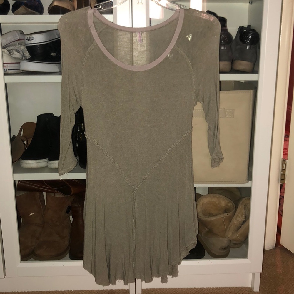 Free People 3/4 length top